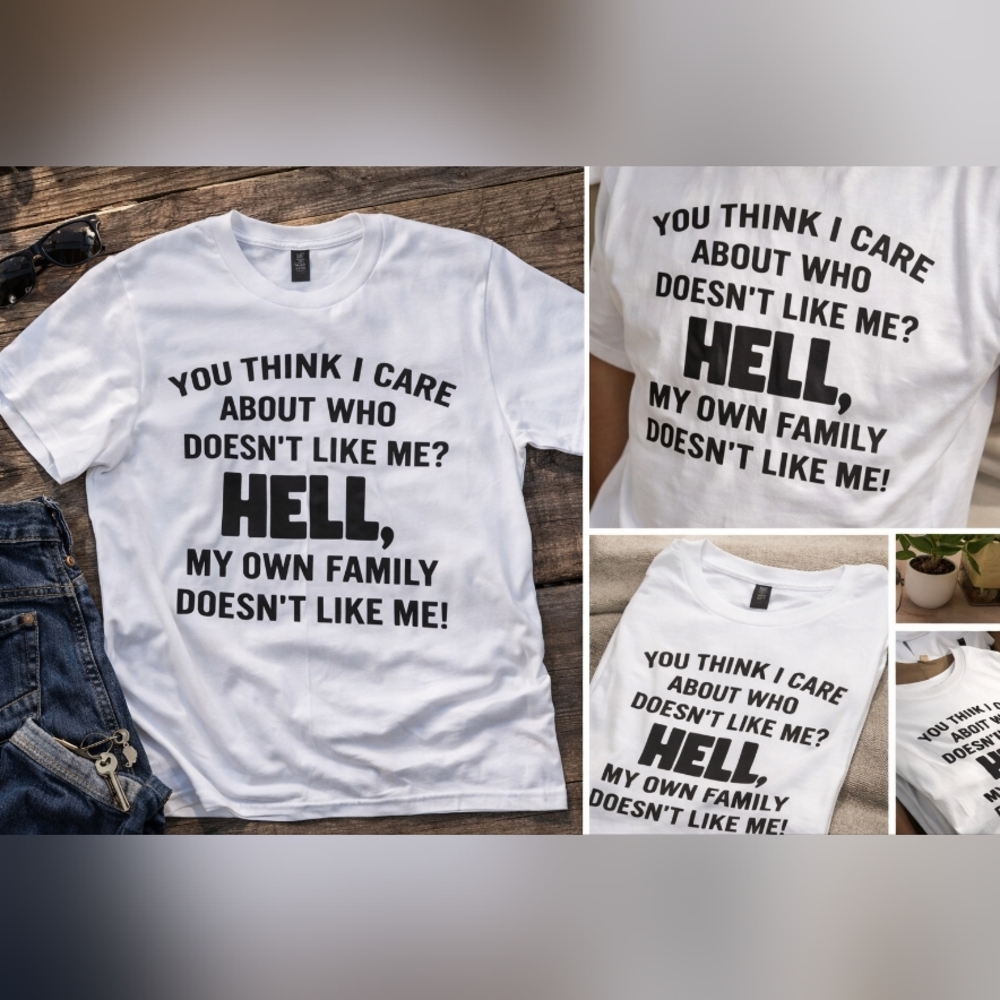 White Graphic T-Shirt with Bold Text